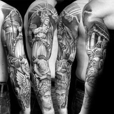 Goddess Tattoo For Men, Greece Gods Tattoo, Greek Gods And Goddesses Tattoos, Apollo Tattoo Greek God, Greek Goddess Tattoo Aphrodite, Athena Goddess Tattoo, Athena Tattoo Design Greek Mythology, Athena Tattoos, Goddess Ideas