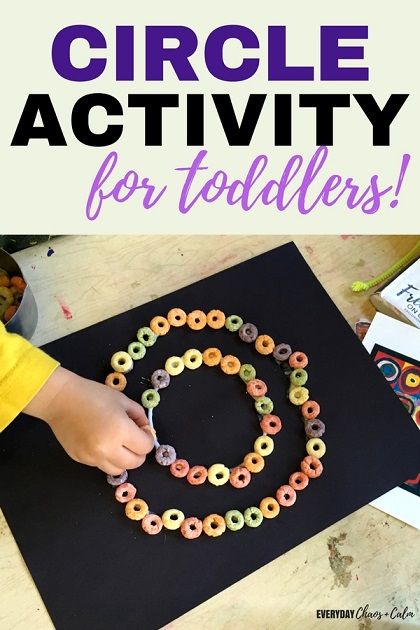 Circle Activity for Toddlers: Toddlers love to make crafts. Try this fun and engaging circle craft that uses colored cereal to help your toddler learn about circles! Thanksgiving Circle Time, Circle Time Activities For Toddlers, Circle Crafts Preschool, Circle Art Projects, Circle Activity, Shapes For Toddlers, Shape Activities Preschool, Craft For Toddlers, Circle Time Activities