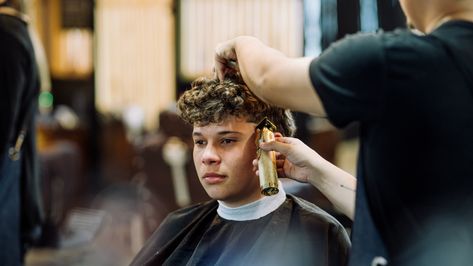 Teen Hair, Curly Perm, Getting A Perm, Mom Thoughts, Terry Crews, Men's Hairstyles, Hair Trend, Shaved Sides, Trendy Haircuts