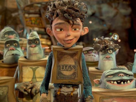 Eggs (center, voiced by Isaac Hempstead Wright) is surrounded by his Boxtroll friends in "The Boxtrolls." Based on the children's novel "Here Be Monsters" by Alan Snow, the animated film opens Sept. 26. Scary Movies For Kids, Stop Motion Movies, Odeon Cinemas, Laika Studios, Kubo And The Two Strings, British Humor, Look Retro, Kids' Movies, Richard Gere