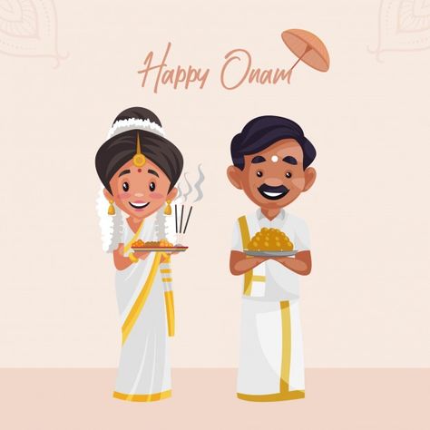 Happy onam with indian couple Premium Ve... | Premium Vector #Freepik #vector #flower #celebration #happy #india Onam Celebration, Onam Festival, Happy Onam, Indian Couple, Festivals Of India, Banner Template Design, Sale Banner, Indian Festivals, Couple Cartoon