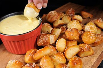 Bridgford Bread and Roll Dough Pub-Style Pretzel Bites - Bridgford Bread and Roll Dough Pub Pretzels Recipe, Bar Food Pub, Pub Appetizers, Bar Snacks Pub, Bar Foods Pub, Pub Recipes, Pretzel Bar, Beer Food Pairings, Pub Night