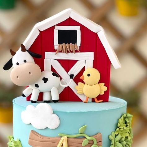 Old Mc Donald Had A Farm Birthday Party, Old Mcdonald Birthday Cake, Animals Cake Ideas, Old Mcdonald Cake, Farm Theme Birthday Cake, Farm Theme Cake, Old Mcdonald Had A Farm, Old Mcdonald, Farm Theme Birthday