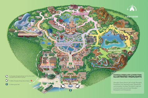 Shanghai Disney Resort Map of Shanghai Disneyland and Disneytown Theme Park Map, Disneyland Map, Shanghai Disneyland, Disney Imagineering, Shanghai Disney Resort, Hong Kong Disneyland, Disney Shanghai, Disney Resorts, Disneyland Park