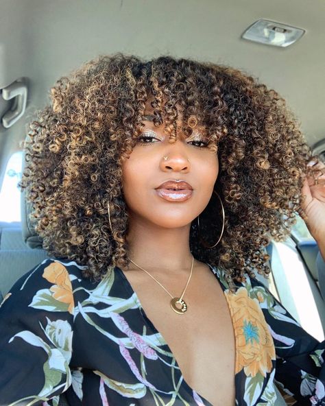 🦋 E N D I A 🦋 on Instagram: “Texture Tuesday Selfie 🤳🏾➰🦋 Swipe 👉🏾” Highlights Black Women Natural Hair, 4c Highlights Natural Hair, Highlights On Natural Hair Black Women, 4c Hair Highlights, Blonde Highlights Natural Hair, Afro Highlights, Black Videos, Natural Bangs, Natural Hair Highlights