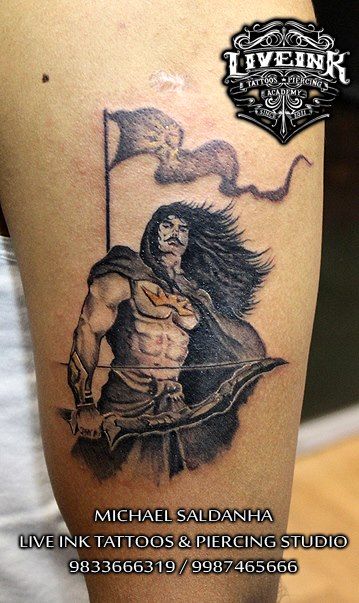 karna Tattoo Suryaputra Karna Tattoo, Karna Tattoos, Shiva Tattoo Design, Shiva Tattoo, Warrior Tattoo, Piercing Studio, Dream Tattoos, Fantasy Warrior, Ink Tattoo