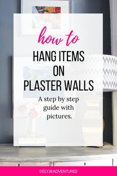 Yes there is an easy way to hang things up on plaster walls. See this guide with pictures at Decor Adventures #oldhousetips #howto #diy #oldhome #plasterwalls Backyard Playhouse, How To Hang, What To Use, Hanging Paintings, Plaster Walls, Picture Hanging, Hanging Shelves, Hanging Pictures, Diy For Teens