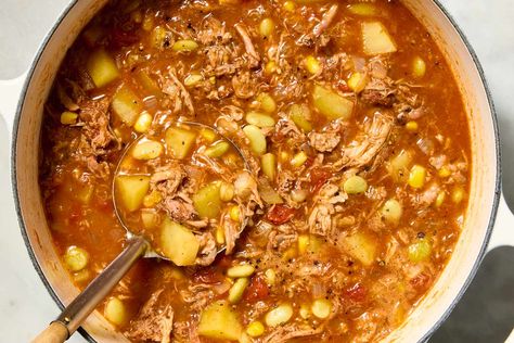 It doesn’t get any cozier than this. Southern Stew, Best Brunswick Stew Recipe, Brunswick Stew Recipe, Casserole Meals, Brunswick Stew, Soup Ideas, Salmon Potato, Lunch Appetizers, Lasagna Pasta