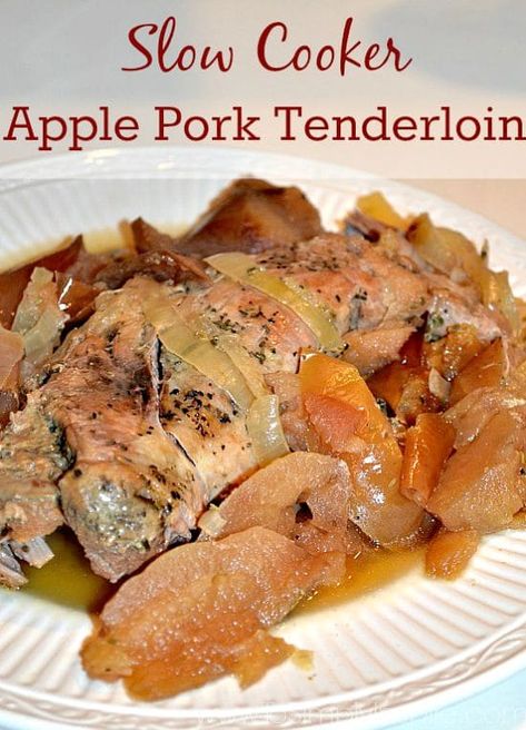 Mspi Diet, Quick Slow Cooker Meals, Gf Cooking, Gerd Friendly, Easy Pork Tenderloin, Apple Pork Tenderloin, Crockpot Pork Tenderloin, Slow Cooker Pork Tenderloin, Recipes Pork