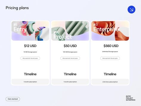 Pricing page UI by Awsmd on Dribbble Pricing Page Design, Web Design Pricing, Ui Cards, Ui Design Principles, Price Page, Card Ui, 포트폴리오 레이아웃, Ui Design Website, Web Graphic Design