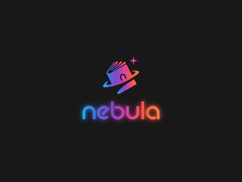 nebula logo, book logo, logo for publishing house Publishing House, Creative Logo, Ux Design, Design Logo, Global Community, Creative Professional, Logo Design, Neon Signs, ? Logo