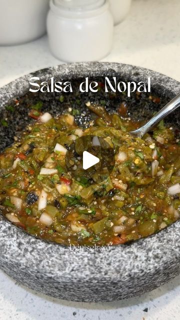 Denise on Instagram: "#salsa#salsadenopal#salsadetomatillo#salsamexicana#salsapicante#salsapicosa#salsadehabanero#salsamachucada#fyp#foryoupage#parati#recetas#recetasfaciles#recetastiktok#recetasmexicanas#comida#comidamexicana#comidaparamiesposo#comidaparamifamilia#cenaparamiesposo#loncheparamiesposo#mexican#mexicana#mexicantiktok#cocinando#senoralife#salsabotanera#antojos#creatorsearchinsights" Salsa Authentic Mexican, Nopal Recipes, Mexican Food Plating, Nopalitos Recipe Mexicans, Mexican Side, Mexican Salsa Recipes Authentic, Salsa Restaurant Style, Mexican Antojitos, Nopales Recipes Mexican