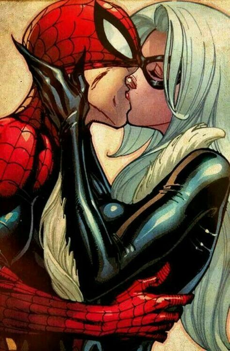 Spider Man And Black Cat, Black Cat Comics, Spiderman Black Cat, Spider Men, Image Spiderman, Black Cat Marvel, Spectacular Spider Man, Comics Love, Comic Book Artwork