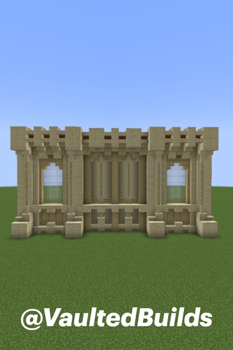 Suspicious Sand Minecraft, Minecraft Desert Wall Designs, Minecraft City Wall Designs, Desert Build Minecraft, Desert Palace Minecraft, Minecraft Sandcastle, Minecraft Desert Builds, Minecraft Detailing, Minecraft Castle Walls