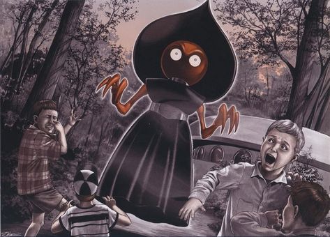 artist_depic_Flatwoods Flatwoods Monster, Monster Costume, Ufo Art, Aliens And Ufos, Close Encounters, Alien Art, Urban Legends, Mythological Creatures, Ancient Aliens