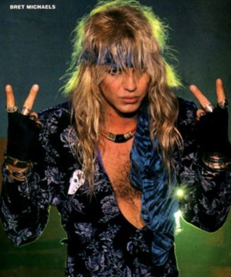 bret Poison Rock Band, Bret Michaels Band, Bret Michaels Poison, 80s Hair Metal, Rocker Boy, Hair Metal Bands, Vince Neil, 80s Hair Bands, Bret Michaels