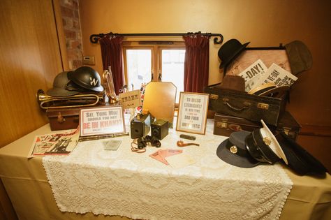 A 1940s Inspired and VE Day Wedding Decor | Photography by http://www.gemmawilliamsphotography.co.uk/ 1940s Centerpiece Ideas, Ve Day 1945 Party Ideas, 1940s Wedding Theme, Formal Themes, Wedding Decor Photography, 1940s Aesthetic, 40s Wedding, 1940s Party, Day Wedding Decor