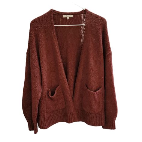 Handmade Cardigan, Maroon Cardigan, Alpaca Cardigan, Knit Alpaca, Madewell Sweater, Madewell Sweaters, Knitted Cardigan, Red Brown, Knit Cardigan