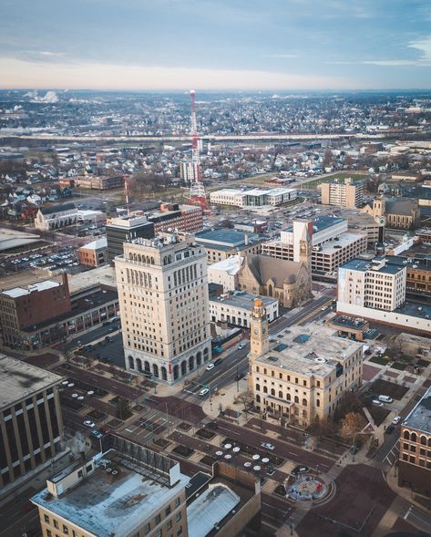 Downtown Canton Ohio Aerial Photography America Photo, Ohio Travel, Canton Ohio, Date Night Ideas, Night Ideas, Aerial Photography, Countries Of The World, Ohio State, Wonderful Places