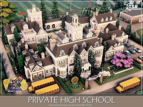 The Sims Resource - Private High School The Sims 4 Highschool Years Cc, Sims 4 Presidential Cc, Sims 4 Student Housing, Sims 4 Dorm Building, Sims 4 Boarding School, Sims 4 Highschool Build, Sims 4 Country Club, Sims 4 Shopping Center, Sims 4 Lots Community