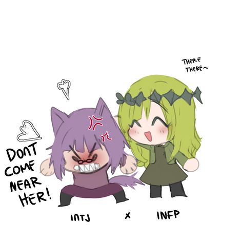 Intj X Infp Relationship, Infp Intj Relationship Fanart, Intj X Infp Love, Infp X Intj Fanart, Infp Intj Relationship, Infp X Intj, Infp Fanart, Mbti Ships, Infp Relationships