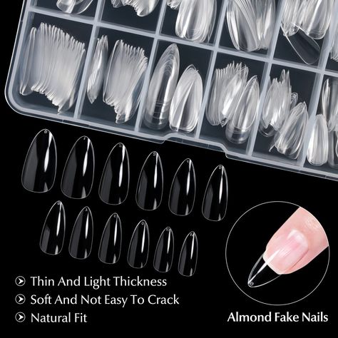 Nail Oval, Almond Nail Tips, Clear Nail Tips, Nail Short, Nail Equipment, Short Almond Nails, Soft Gel Nails, Gel Nail Tips, Clear Nail