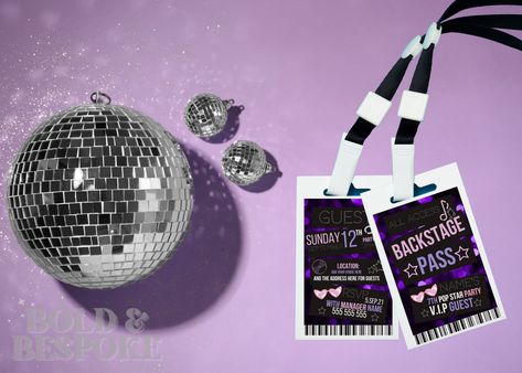 Celebrate your little pop star's big day in style with our VIP backstage pass birthday party invitation! This digital download features a playful pink and purple design, sure to set the tone for a rockin' good time. Perfect for kids of all ages. #VIPBirthdayParty #PopStarParty #KidsBirthdayInvites #PinkAndPurpleTheme #DigitalDownload #EtsyShop Vip Invitation, Pop Star Party, Purple Design, Star Party, Birthday Party Invitation, Pop Star, Editable Template, Birthday Party Invitations, Etsy Australia