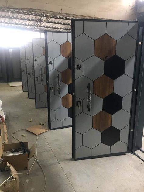 Hexagon Door Design, Magic Wood, Decorative Metal Screen, House Main Door, Steel Furniture Design, Door House, House Main Door Design, Wooden Main Door, Wooden Main Door Design