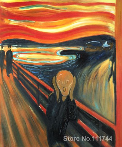 paintings by Edvard Munch The Scream abstract art High quality Hand painted The Scream Painting, Edvard Munch The Scream, Munch The Scream, Scream Painting, Illustration Art Nouveau, Expressionist Artists, The Scream, Edvard Munch, Framed Oil Painting