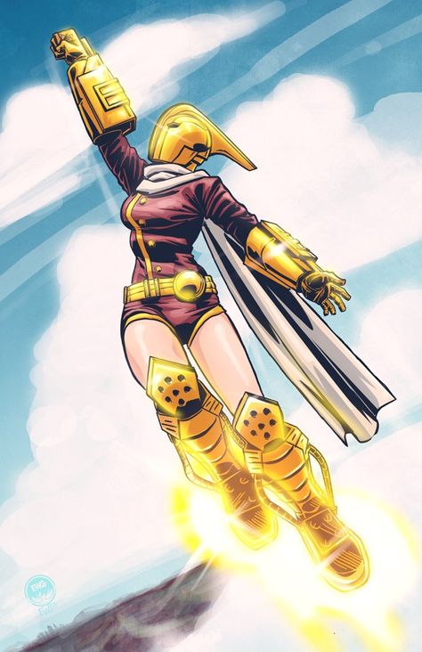 Rocket girl by EryckWebbGraphics (EWG) Alternative Comics, Superhero Villains, Univers Dc, Rocket Girl, Superhero Characters, Hero Costumes, Superhero Design, Thursday Night, Super Hero Costumes