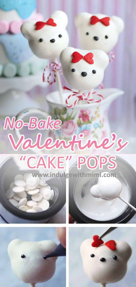 Cute Bear Cake, Bear Cake Pops, Valentine's Desserts, Heart Cake Pops, Valentine Cake Pop, Heart Birthday Cake, Cake Pop Designs, Valentines Day Bears, Valentines Day Teddy Bear