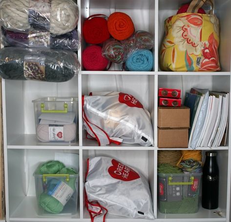 How To Organize Your Yarn Stash Stash Organization, Yarn Room, Plastic Storage Totes, Open Cube, Christmas To Do List, Yarn Organization, Airtight Storage, Hanging Closet Organizer, Extra Yarn