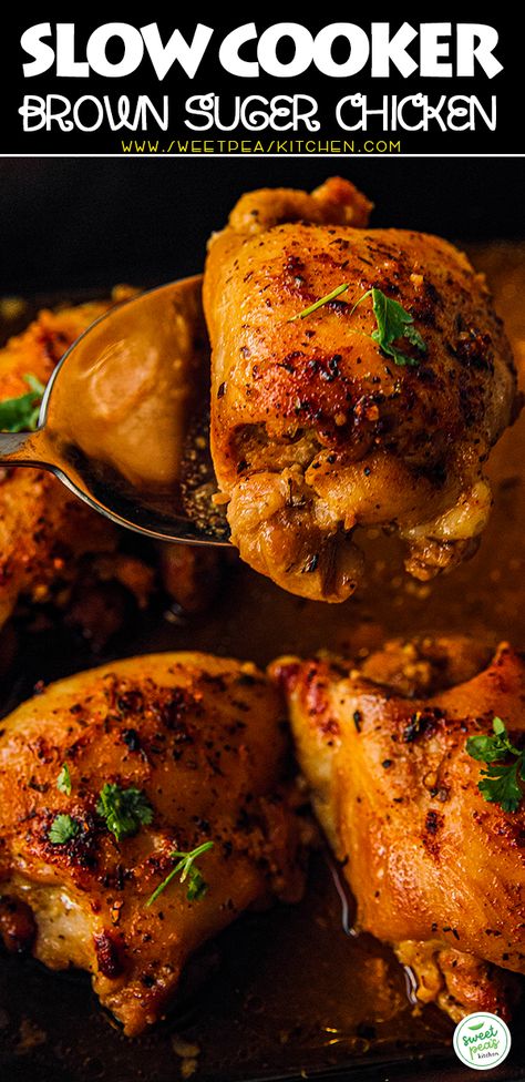 Crockpot Brown Sugar Chicken, Slow Cooker Brown Sugar Chicken, Turkey Thigh Recipes, Recipes For Crockpot, Cinnamon Chicken, Chicken Seasoning Recipes, Brown Sugar Chicken, Easy Chicken Dinner, Recipes For Chicken