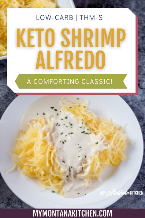 A comforting take on a classic favorite Italian dish, this creamy keto shrimp alfredo recipe is sure to please your entire family. Super creamy, rich, and satisfying, it's nice enough to serve to company, and easy enough to make on a busy weeknight! Low Carb Shrimp Pasta Recipes, Alfredo Dishes Low Carb, Keto Shrimp Alfredo Recipes, Shrimp Pasta Recipes Healthy Low Carb, Keto Shrimp Fettuccine Alfredo, Keto Shrimp Alfredo, Low Carb Shrimp, Keto Alfredo Sauce, Shrimp Alfredo Recipe