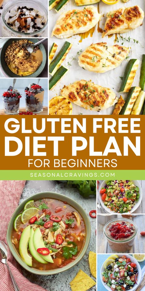 Start your journey with a Gluten Free Diet Plan for Beginners! Discover cooking tips and tricks, ingredient alternatives, and a clean diet that suits those with celiac disease, non celiac gluten sensitivity, or wheat allergy. Embrace gluten free foods and enjoy a healthier lifestyle! Best Gluten Free Foods, Meals For Celiacs, Foods To Avoid On Gluten Free Diet, Clean Gluten Free Eating, Non Gluten Foods, Gluten Free Keto Meals, What Contains Gluten, Gluten Free Soy Free Dairy Free Recipes, How To Eat Gluten Free