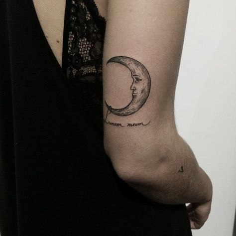 This is a definite contender for my list of tattoos to get in the future!. Phase Tattoo, Tattoo Moon, Crescent Moon Tattoo, Omerta Tattoo, Moon Tattoo Designs, Best Tattoos For Women, 19th Birthday, Tattoo Designs And Meanings