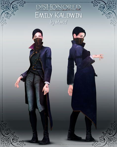 Dishonored Emily, Emily Kaldwin, Medieval Outfit, Dishonored 2, Magic Clothes, Neck Necklace, Sims Medieval, Warrior Outfit, Sims 4 Teen