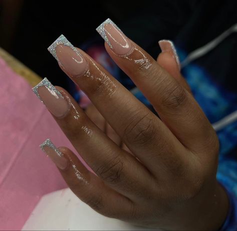 Short Birthday Nails Acrylic, White Tip Acrylic Nails, Fly Nails, Birthday Things, Nail Board, Heart Nail Designs, Prom Inspiration, Colored Acrylic Nails, White Acrylic Nails