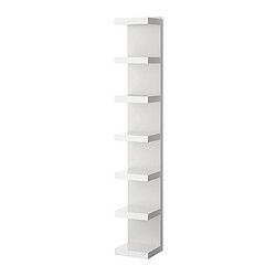 Just the back board of this Ikea wall shelf is getting covered in one of those fancy pants fabrics; Like one and help me decide which fabric to choose! Lack Wall Shelf, Ikea Lack Wall Shelf, Ikea Wall Shelves, Vertical Bookshelf, Ikea Shoe, Wall Shelf Unit, Contemporary Bookcase, Narrow Shelves, Ikea Lack