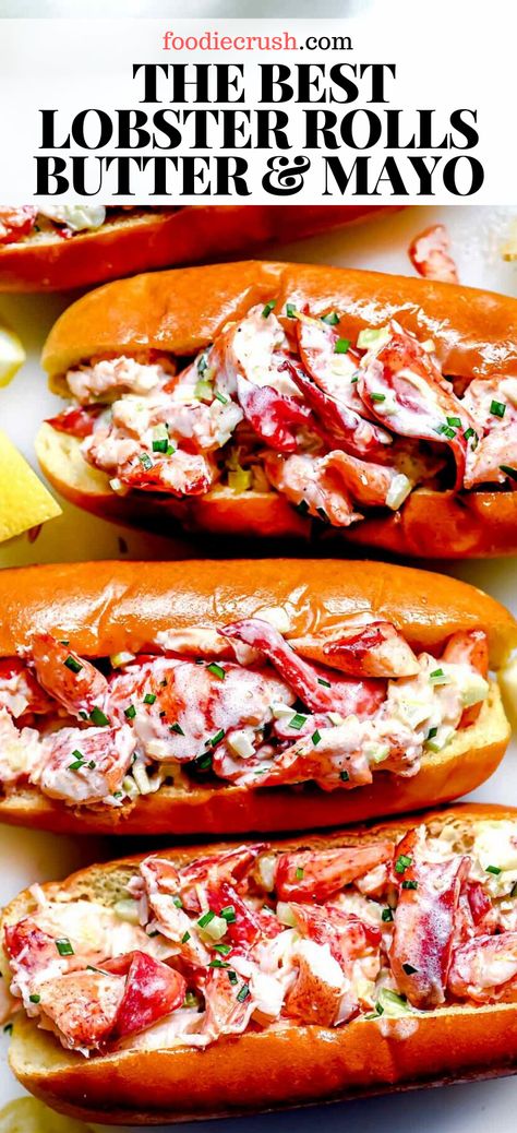 Main Lobster Rolls, Lobster Roll Sandwich Recipe, Lobster Toast Recipe, Lobster Crescent Rolls, Snow Crab Recipes Meals, Lobster Wrap Recipe, Lobster Roll Connecticut, Lobster Burger Recipe, Connecticut Style Lobster Roll