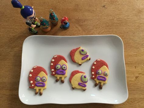 Splatoon Food, Squid Ink Cookie, Cookie Aesthetic, Silly Splatoon, Splatoon 2 Art, Food Themes, Cafe Food, Splatoon, Cute Food