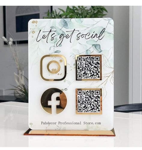 Payment Sign, Facebook Social Media, Scan To Pay, Qr Code Business, Qr Code Sign, Salon Signs, Social Media Signs, Happy Birthday Template, Business Instagram