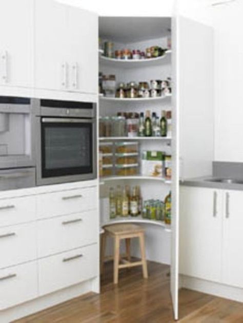 nice 15 Easy DIY Storage Solution for Minimalist Kitchen http://matchness.com/2018/02/01/15-easy-diy-storage-solution-minimalist-kitchen/ Kitchen Corner Pantry, Kitchen Corner Cupboard, Kitchen Corner Units, Corner Pantry Cabinet, Corner Kitchen Cabinet, Desain Pantry, Corner Pantry, Farmhouse Kitchen Remodel, Kabinet Dapur