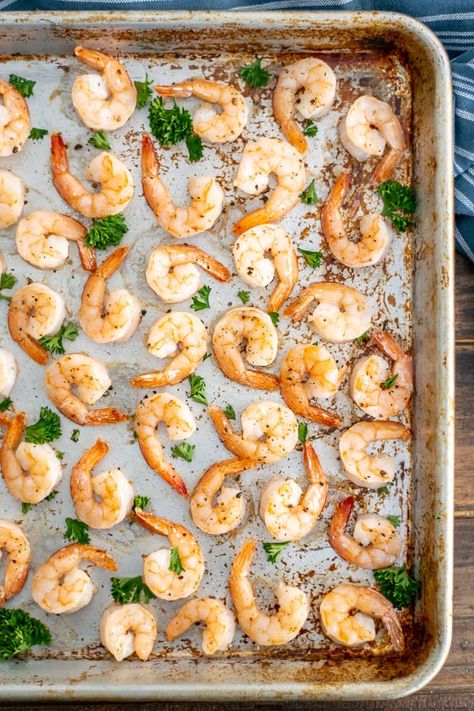 Oven Baked Shrimp Recipe | The Schmidty Wife Oven Baked Prawns, How To Bake Shrimp In The Oven, Frozen Shrimp Oven Recipes, Oven Roasted Shrimp Sheet Pan, How To Cook Shrimp In The Oven, Baked Shrimp Recipes Oven Easy, Broiled Shrimp Oven, Bake Shrimp In Oven, Shrimp Recipes Oven