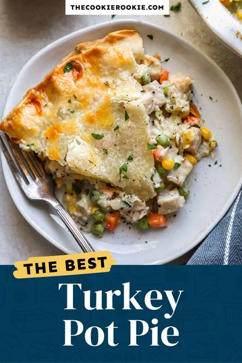 Best Turkey Pot Pie, Turkey Pot Pie Easy, Thanksgiving Chicken, Pot Pie Recipe Easy, Turkey Gravy From Drippings, Turkey Pot Pie Recipe, Turkey Pie, Turkey Pot, Pot Pie Recipe