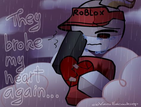 Roblox R6, Roblox Fanart, Roblox Art, Roblox Ideas, Games Roblox, Bad Mood, Roblox Roblox, My Heart Is Breaking, Original Artists