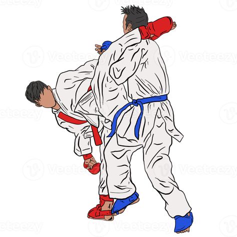 Karate Illustration Art, Karate Illustration, Karate Background, Karate Images, Kick Pose, Karate Art, Taekwondo Kick, Karate Boy, Kids Karate