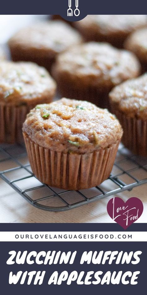 You will love these easy zucchini muffins with applesauce because they’re quick to make, moist, and fluffy! A great way to get your veggies in (without even tasting them!) for breakfast or as a snack. #zucchinimuffins #muffinrecipe #zucchini #muffins Low Sugar Zucchini Muffins, Applesauce Zucchini Muffins, Zuccinni Recipe Muffins, Zucchini Applesauce Muffins, Healthy Zucchini Muffins Applesauce, Apple Cinnamon Zucchini Muffins, Zucchini Applesauce, Carrot Apple Zucchini Muffins, Zucchini Bread Healthy Applesauce