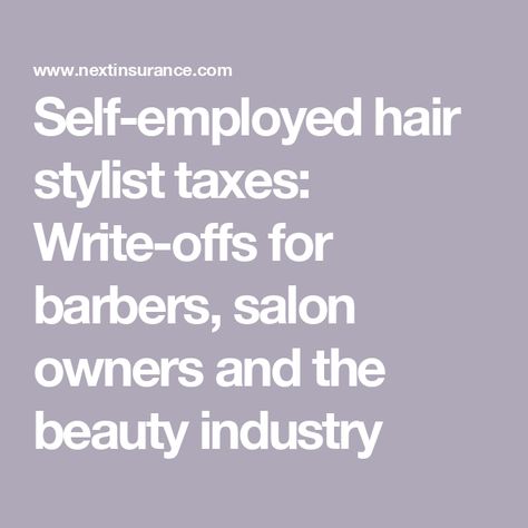 Self-employed hair stylist taxes: Write-offs for barbers, salon owners and the beauty industry Hair Salons Ideas, Hair Salon Design Ideas, Small Business Tax Deductions, Business Tax Deductions, Tax Write Offs, Business Expenses, Small Business Tax, Business Expense, Salon Owners