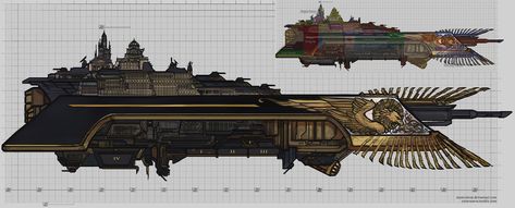 ArtStation - Fancy Voidship (Warhammer 40k), Yana Vaseva 40k Ships, Dark Heresy, Battlefleet Gothic, Steampunk Airship, Rogue Traders, Starship Concept, 40k Art, Sci Fi Ships, Warhammer 40k Art